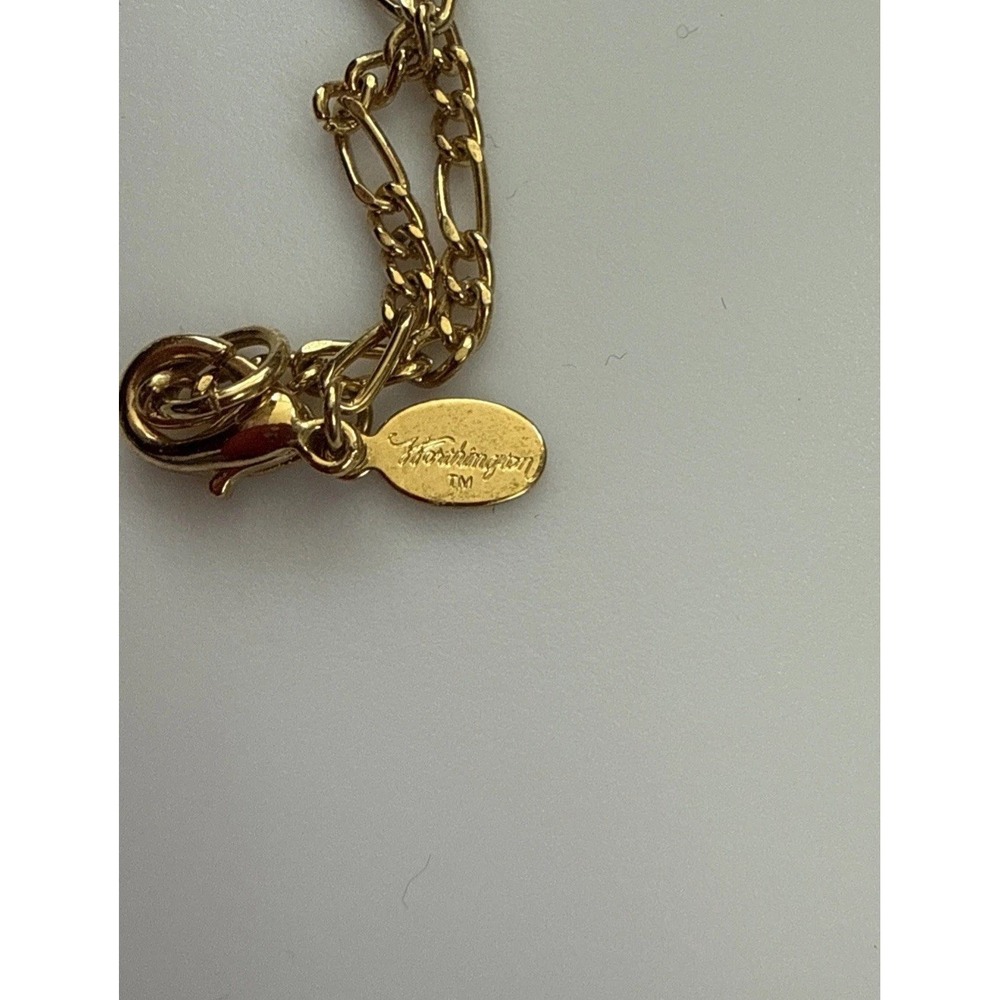 Vintage Worthington Goldtone Pendant with Black 31" Pendant 2" - Picture 4 of 4